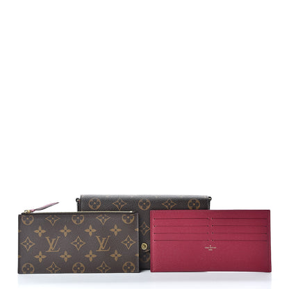Louis Vuitton Monogram Pochette Felicie Chain Wallet Fuchsia 3 of 13