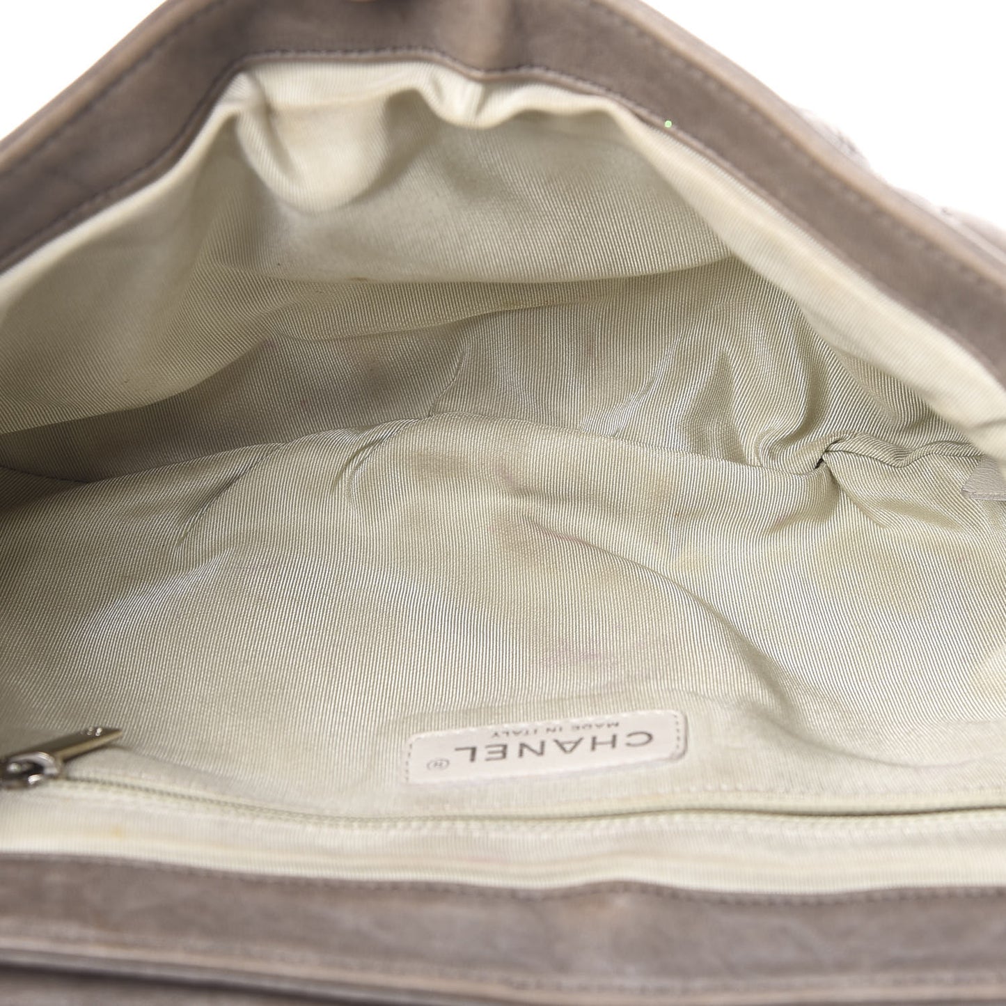 Washed Lambskin Quilted Medium Chain Around Messenger Taupe