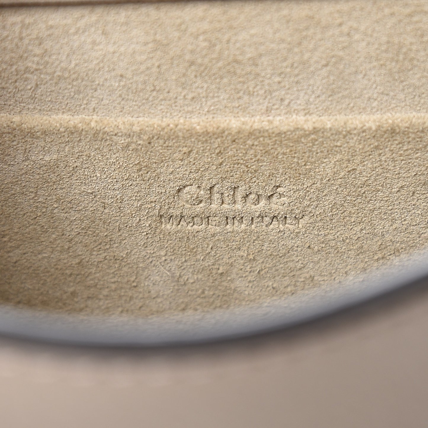 Calfskin Suede Small Nile Bracelet Bag Motty Grey