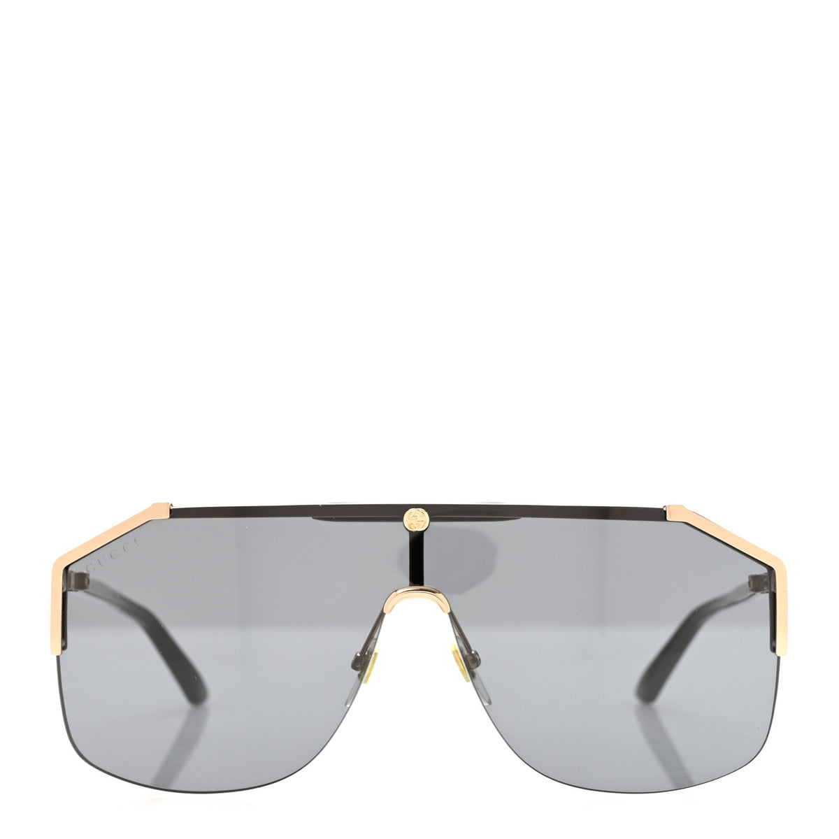 Gucci Metal Rimless Square Sunglasses GG0291S Black Gold 2 of 8