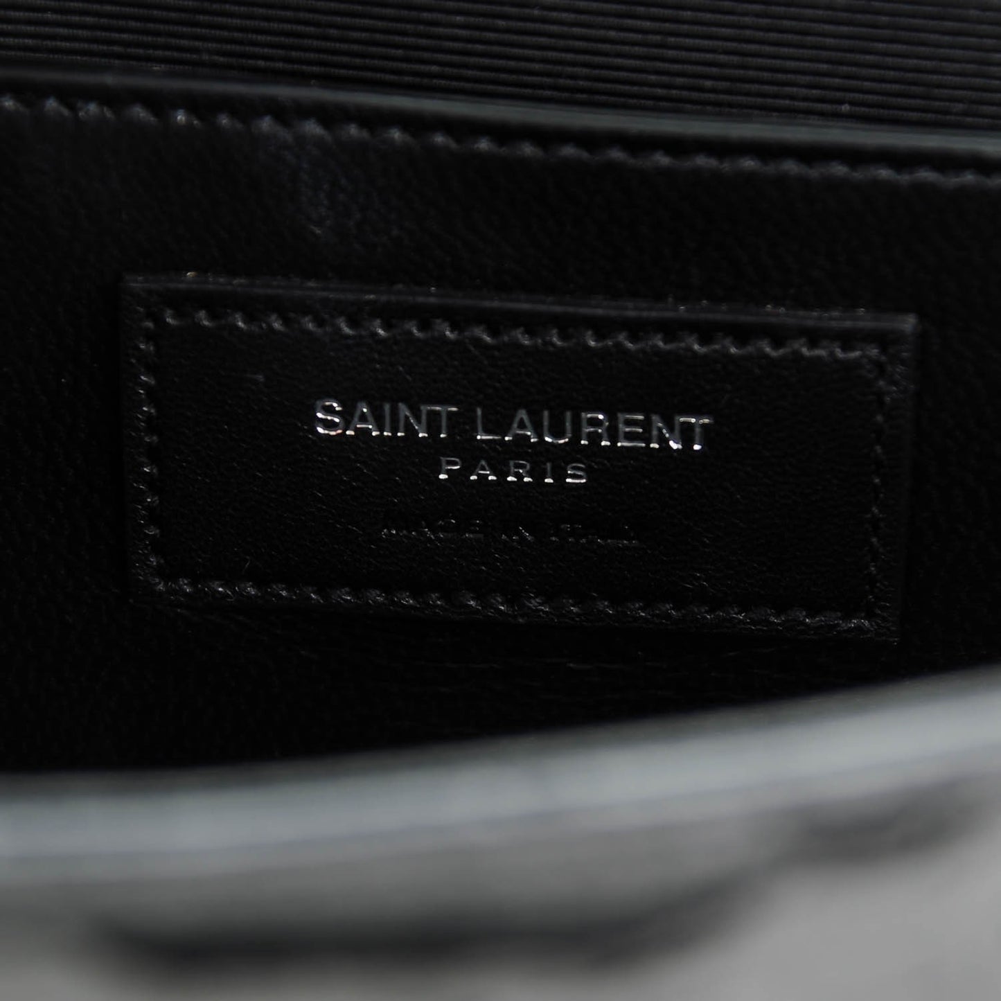 Python Embossed Medium Kate Monogram Chain Wallet Black