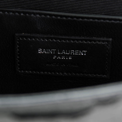 Saint Laurent Python Embossed Medium Kate Monogram Chain Wallet Black 6 of 6