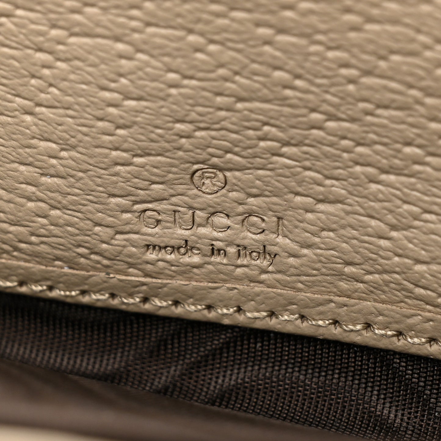GG Supreme Monogram Textured Dollar Calfskin Web Ophidia Zip Around Wallet Beige Mystic White Oatmeal