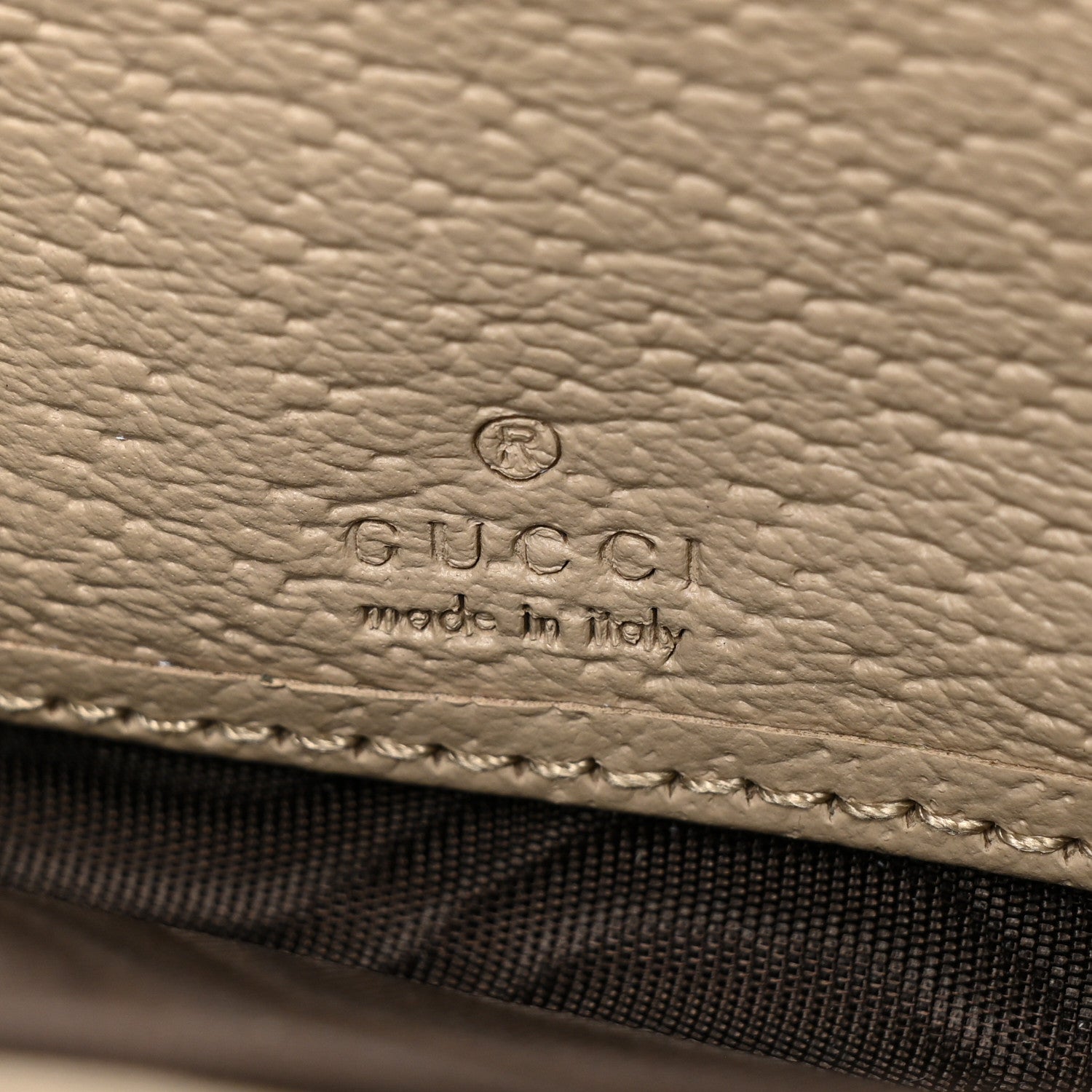Gucci GG Supreme Monogram Textured Dollar Calfskin Web Ophidia Zip Around Wallet Beige Mystic White Oatmeal 9 of 14