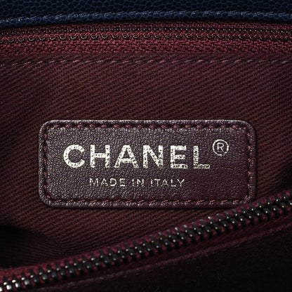 Chanel Caviar Quilted Medium Coco Handle Flap Navy Blue 6 of 9