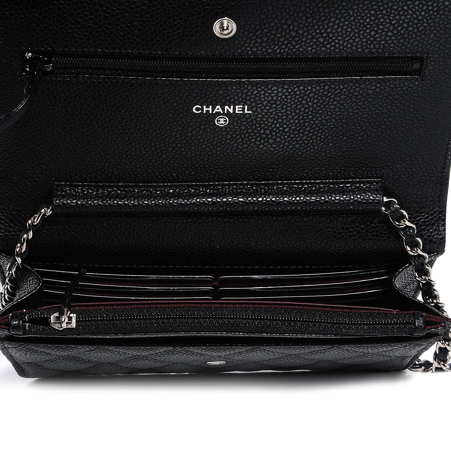 Chanel Caviar Quilted Wallet On Chain WOC Black 8 of 9