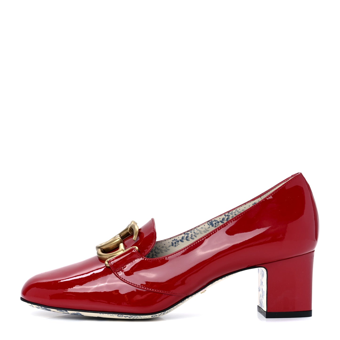 Vernice GG Victoire 55mm Loafer Pumps 39 Hibiscus Red