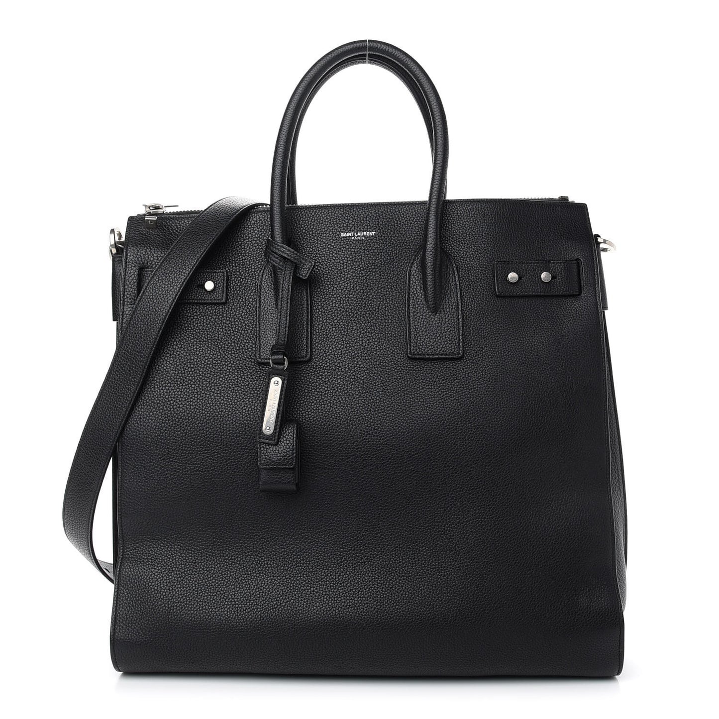 Grained Calfskin Sac De Jour Souple North South Tote Black