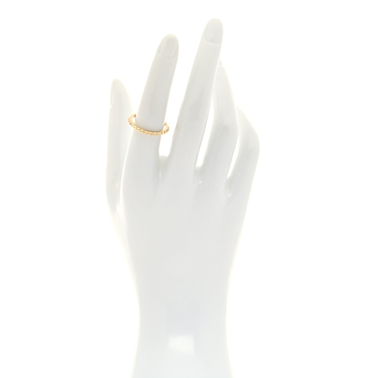 18K Yellow Gold Pyramid Eternity Band Ring 53 6.5