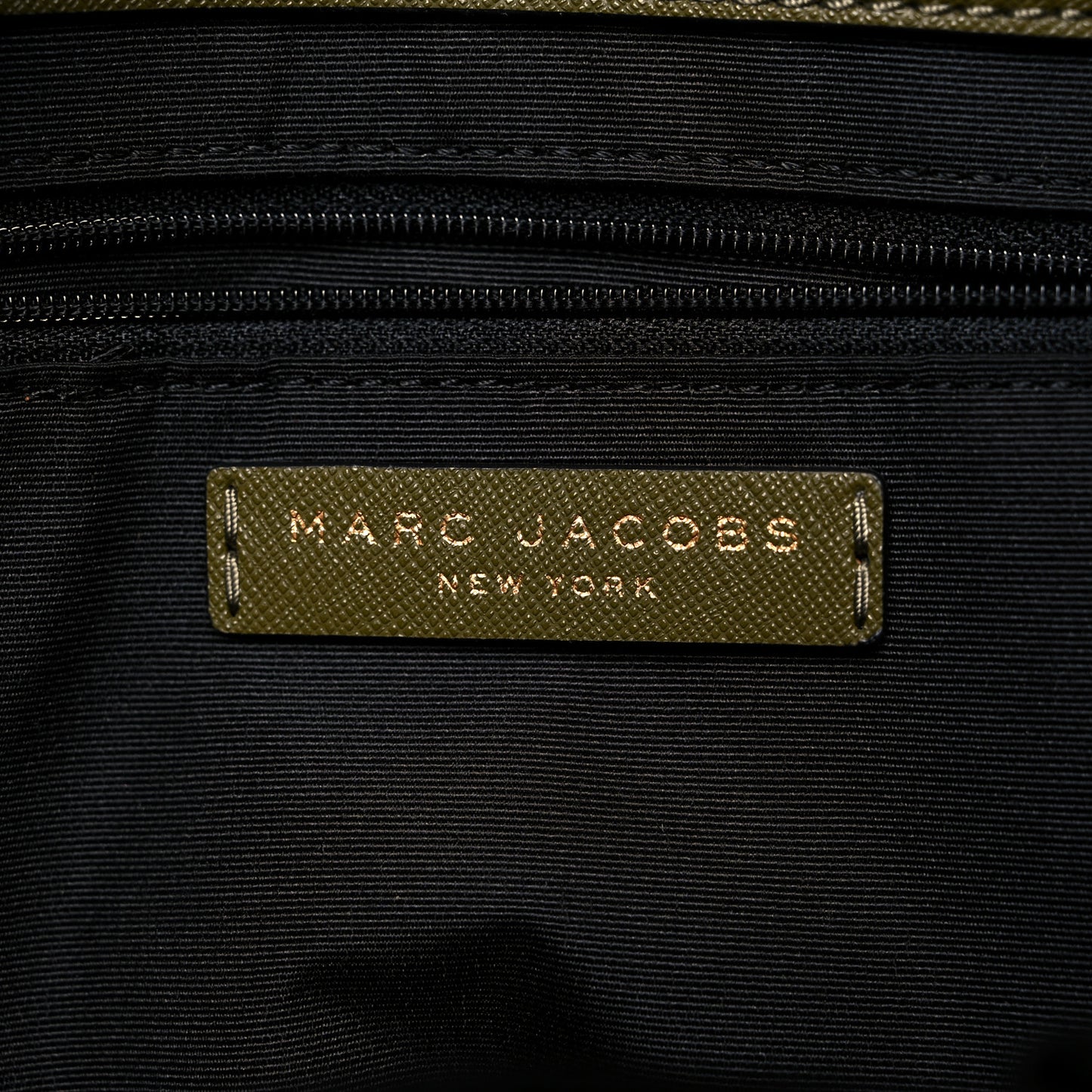 Calfskin Embossed Logo East West Shopper Tote Olive Geen