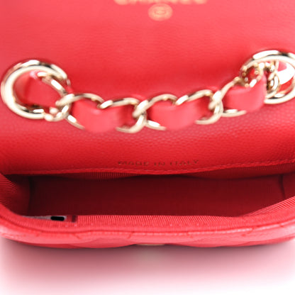 Chanel Caviar Quilted Mini Chain Belt Bag Red 4 of 9