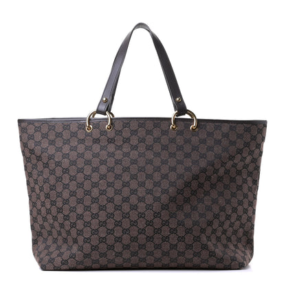 Gucci Monogram Denim Large Tote Brown 1 of 7