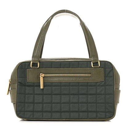 Chanel Canvas Calfskin Quilted Chocolate Bar Shoulder Bag Green 1 of 14