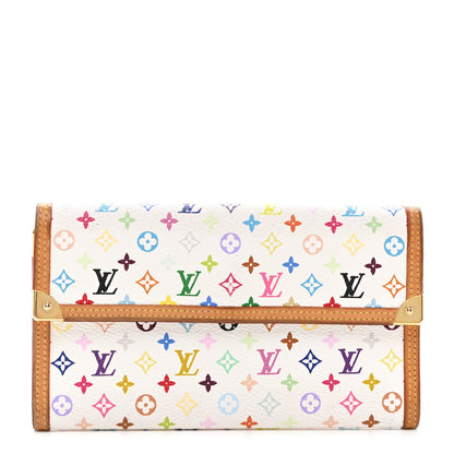 Louis Vuitton Monogram Multicolor Porte Tresor International Wallet White 1 of 8