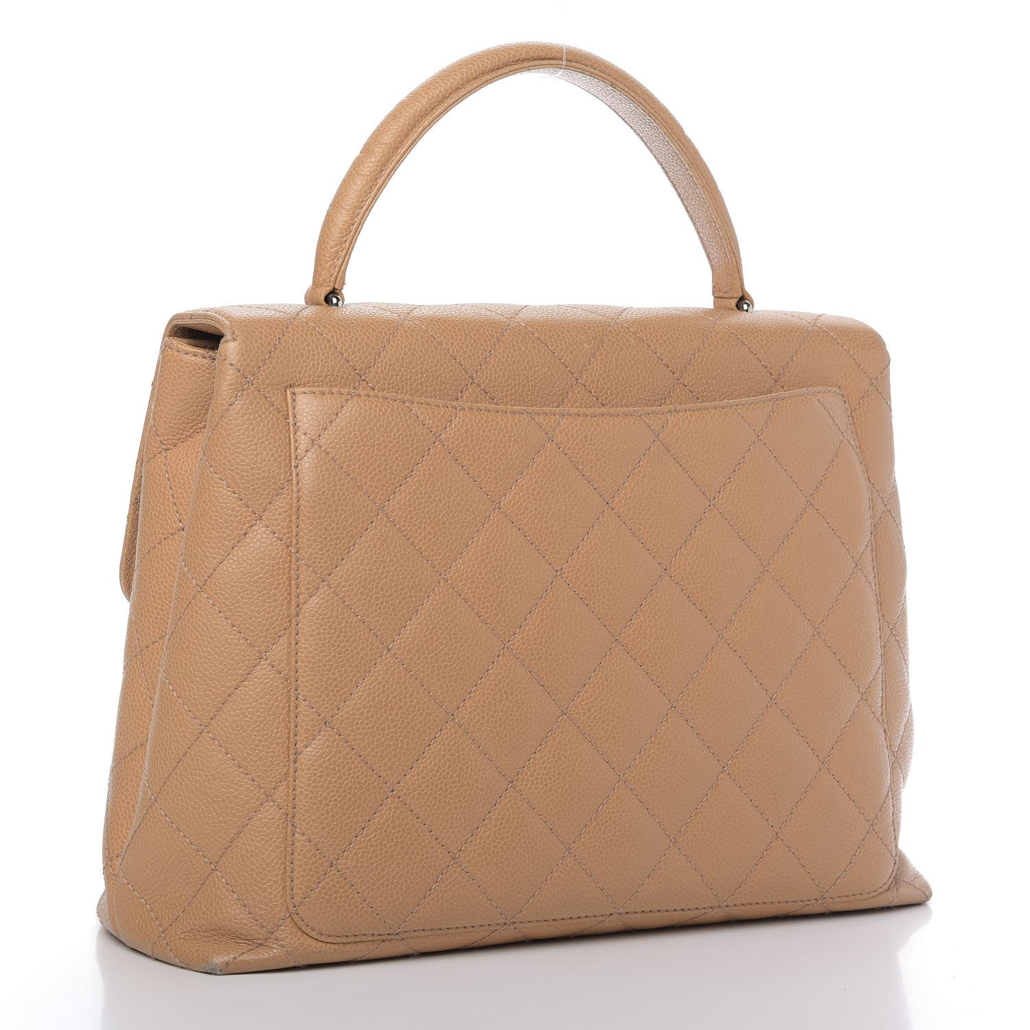 Chanel Caviar Quilted Jumbo Kelly Flap Beige 3 of 10