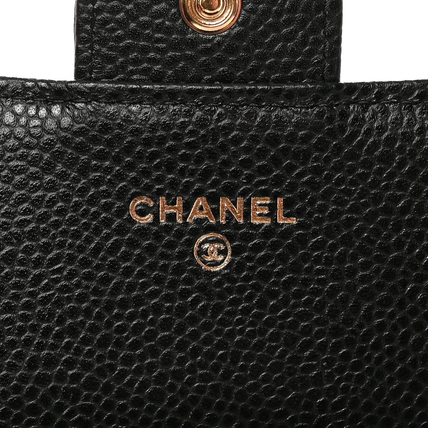 Caviar Quilted Large Gusset Flap Wallet Black