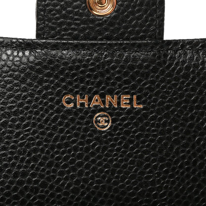 Chanel Caviar Quilted Large Gusset Flap Wallet Black 8 of 9