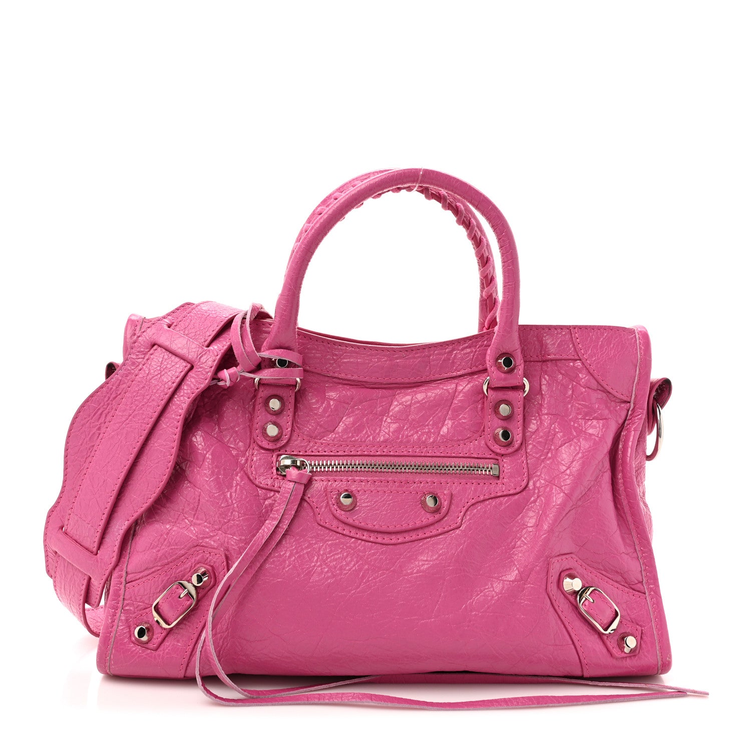 Balenciaga Agneau Classic Silver Hardware S City Flamingo 1 of 17