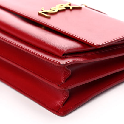 Saint Laurent Calfskin Medium Monogram Sunset Rouge Eros 10 of 13