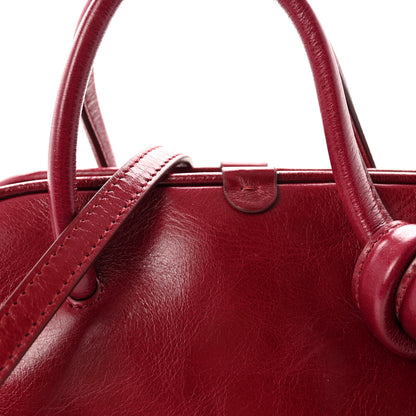 Jacquemus Shiny Calfskin Small Turismo Bag Burgundy 8 of 10