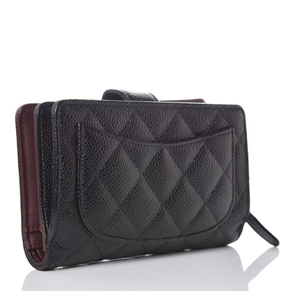 Chanel Caviar Quilted Zipped Pocket Wallet Black 3 of 9