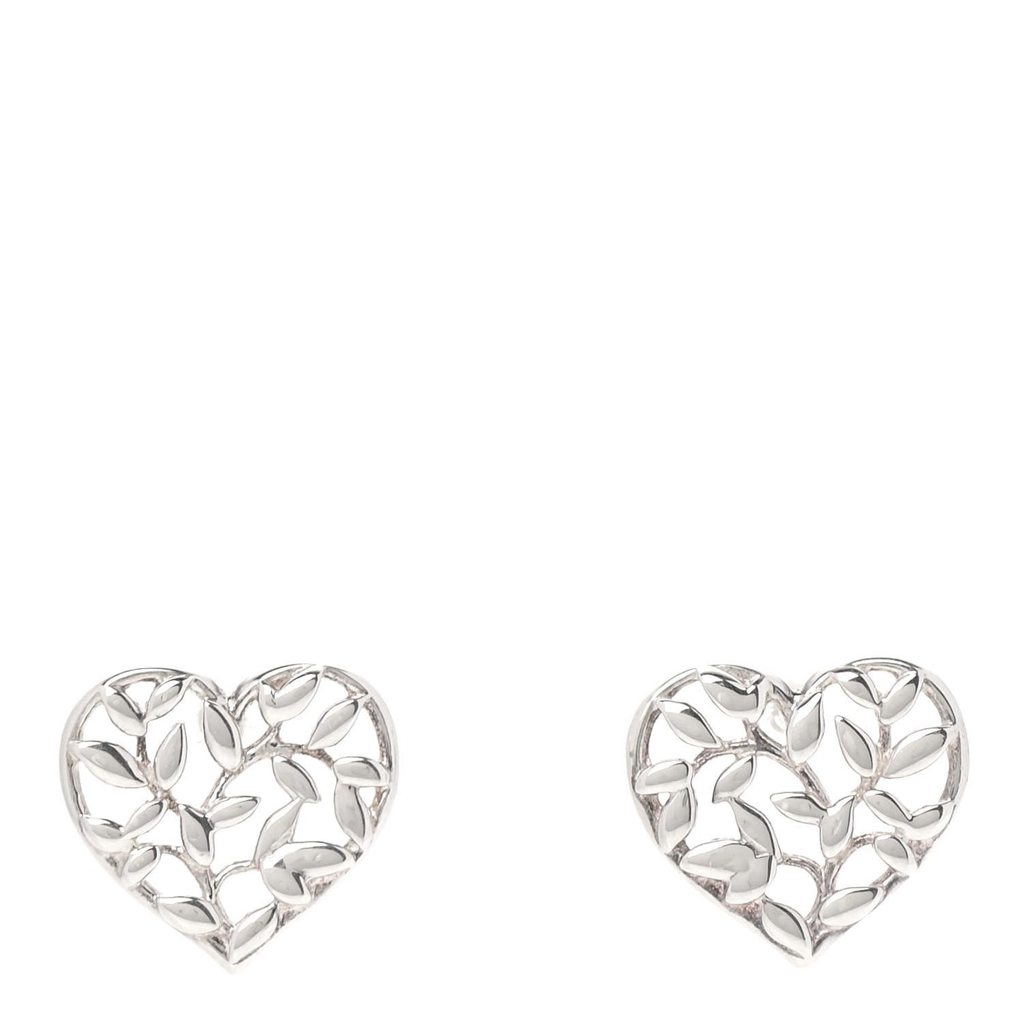 Sterling Silver Paloma Picasso Olive Leaf Heart Earrings