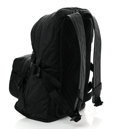 Burberry Nylon Jacquard Check Backpack Black 3 of 10