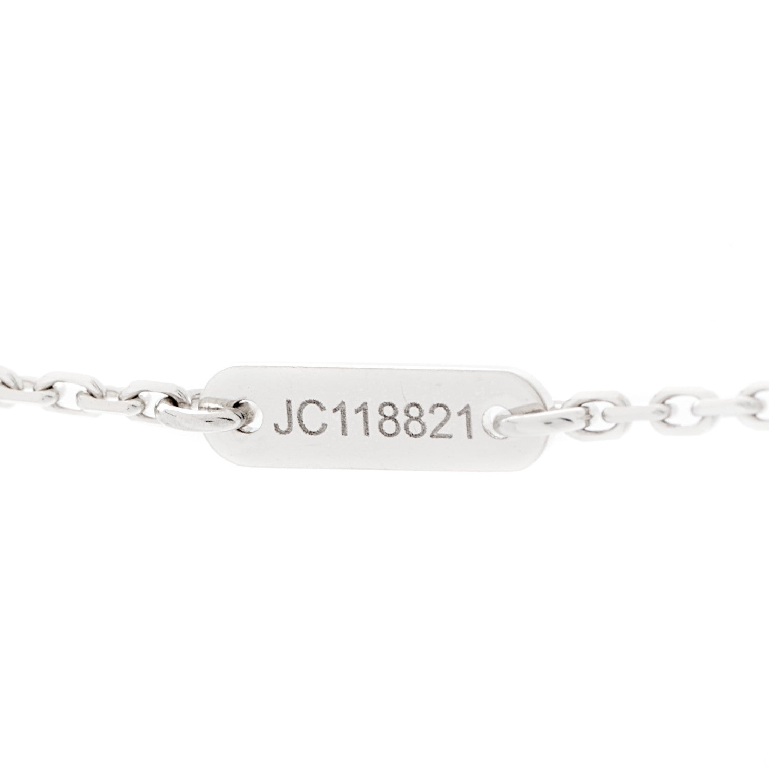 Van Cleef & Arpels 18K White Gold Diamond Sweet Alhambra Pendant Necklace 5 of 6