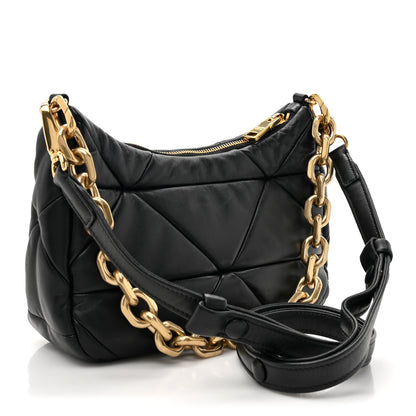 Prada Nappa Triangle Quilted Patchwork System Bag Black 3 of 10