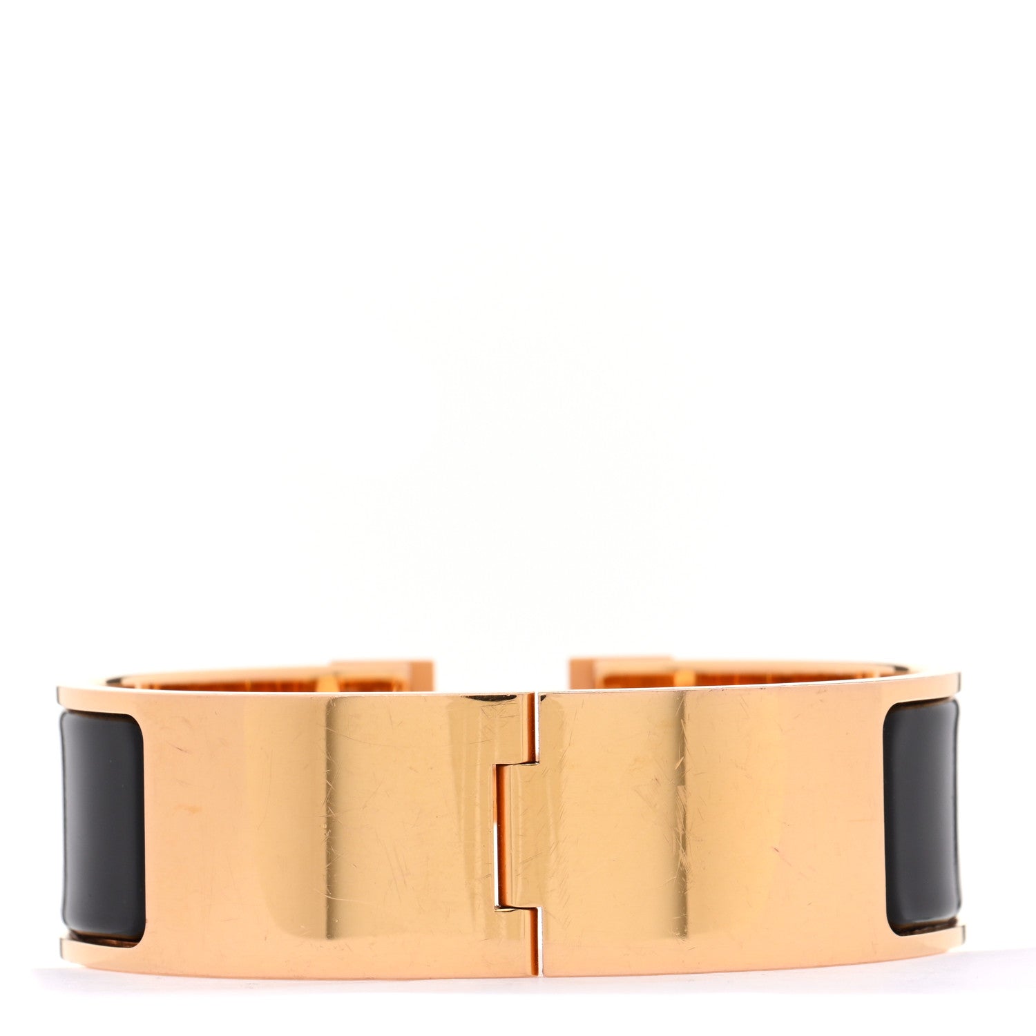Hermes Enamel Wide Clic Clac H Bracelet GM Black 3 of 6