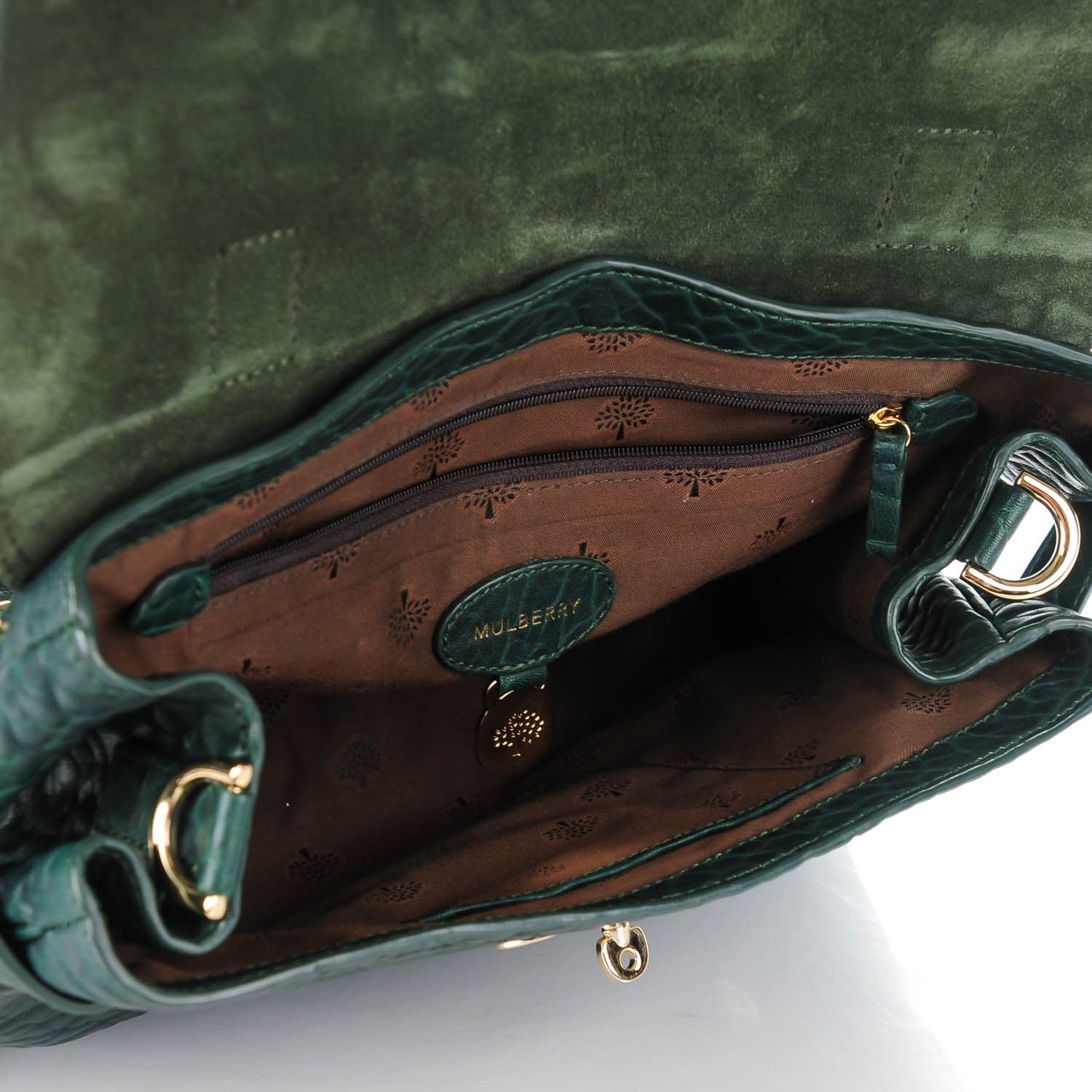 Mulberry Shrunken Calfskin Medium Alexa Pheasant Green 5 of 7