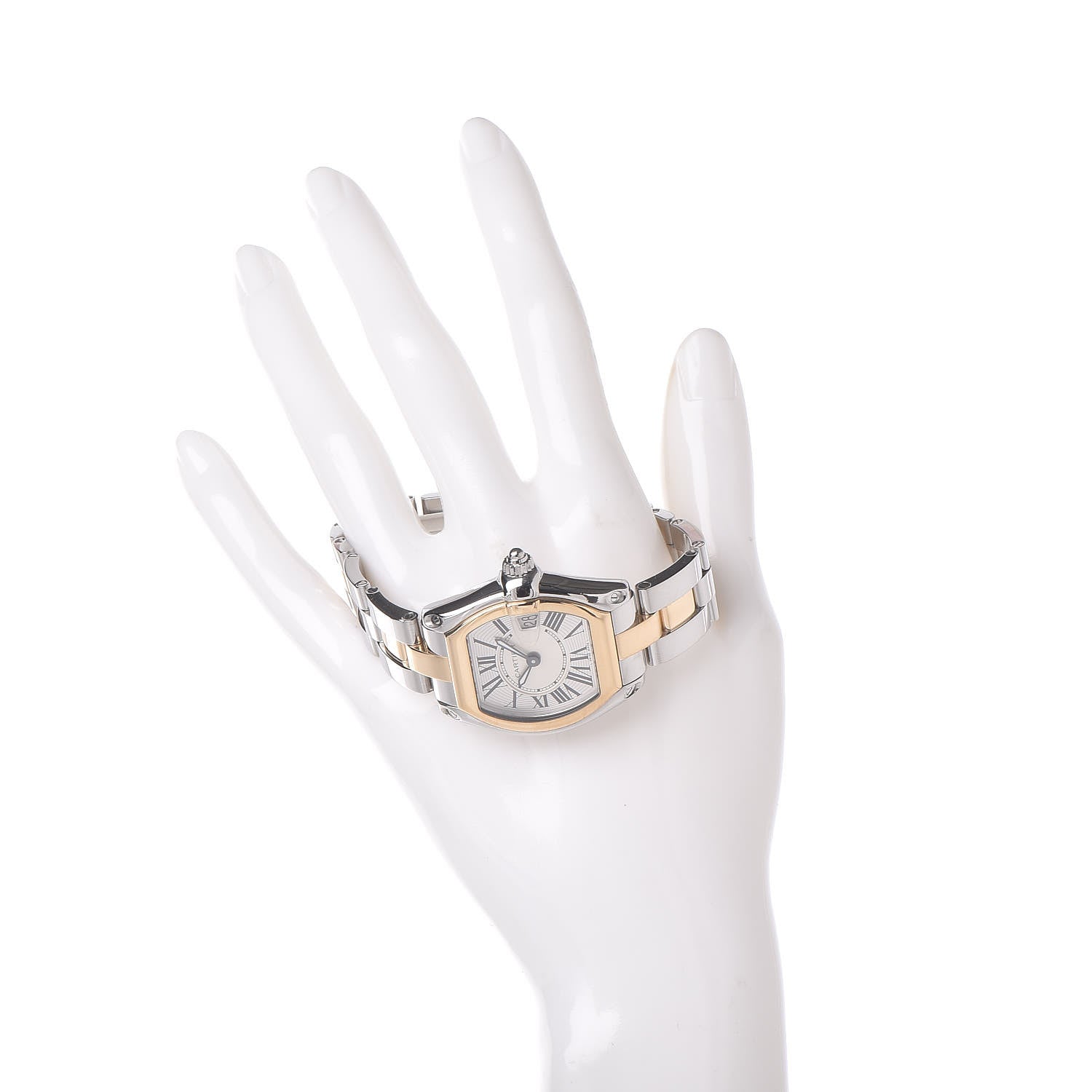 Cartier Stainless Steel 18K Yellow Gold 31mm Roadster Quartz Watch 2 of 5