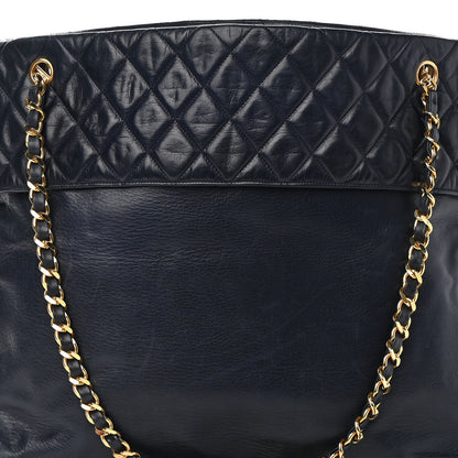 Chanel Lambskin Quilted Shoulder Bag Navy 9 of 21
