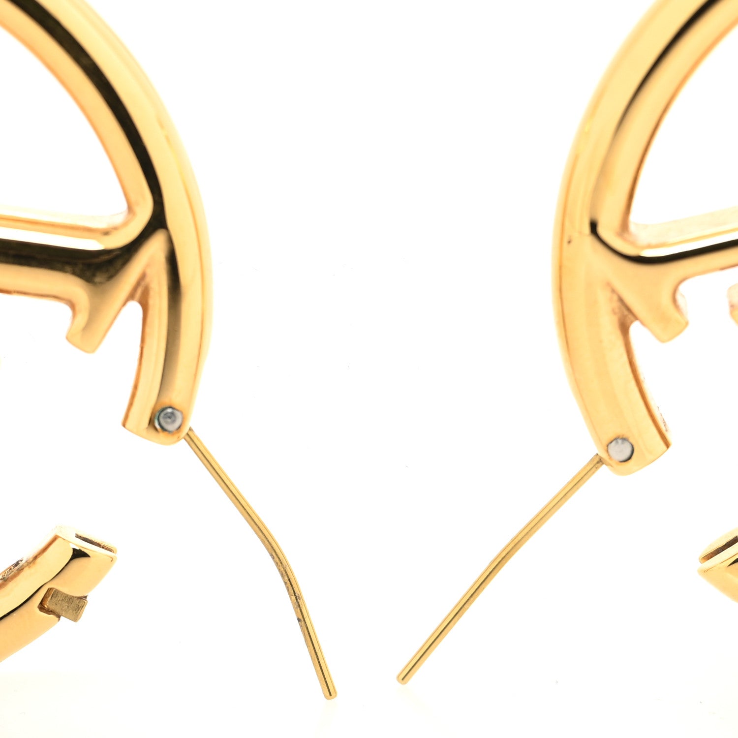 Louis Vuitton Metal Louise Hoop Earrings Gold 3 of 4