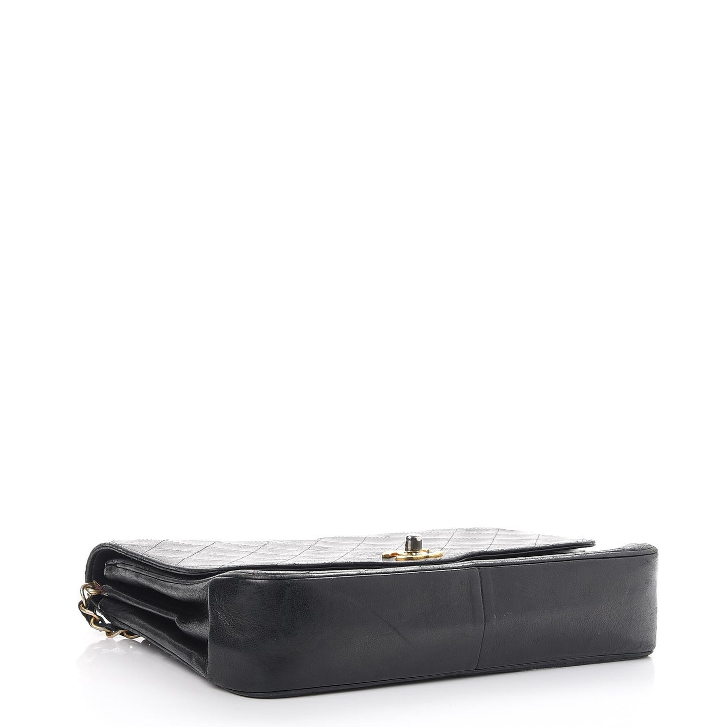 Lambskin Quilted Small Single Flap Black
