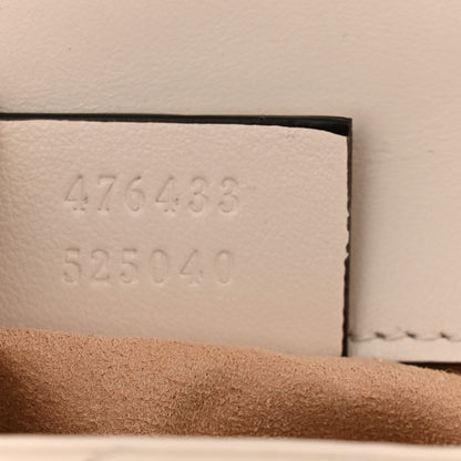 Gucci Calfskin Matelasse Super Mini GG Marmont Shoulder Bag White 7 of 11