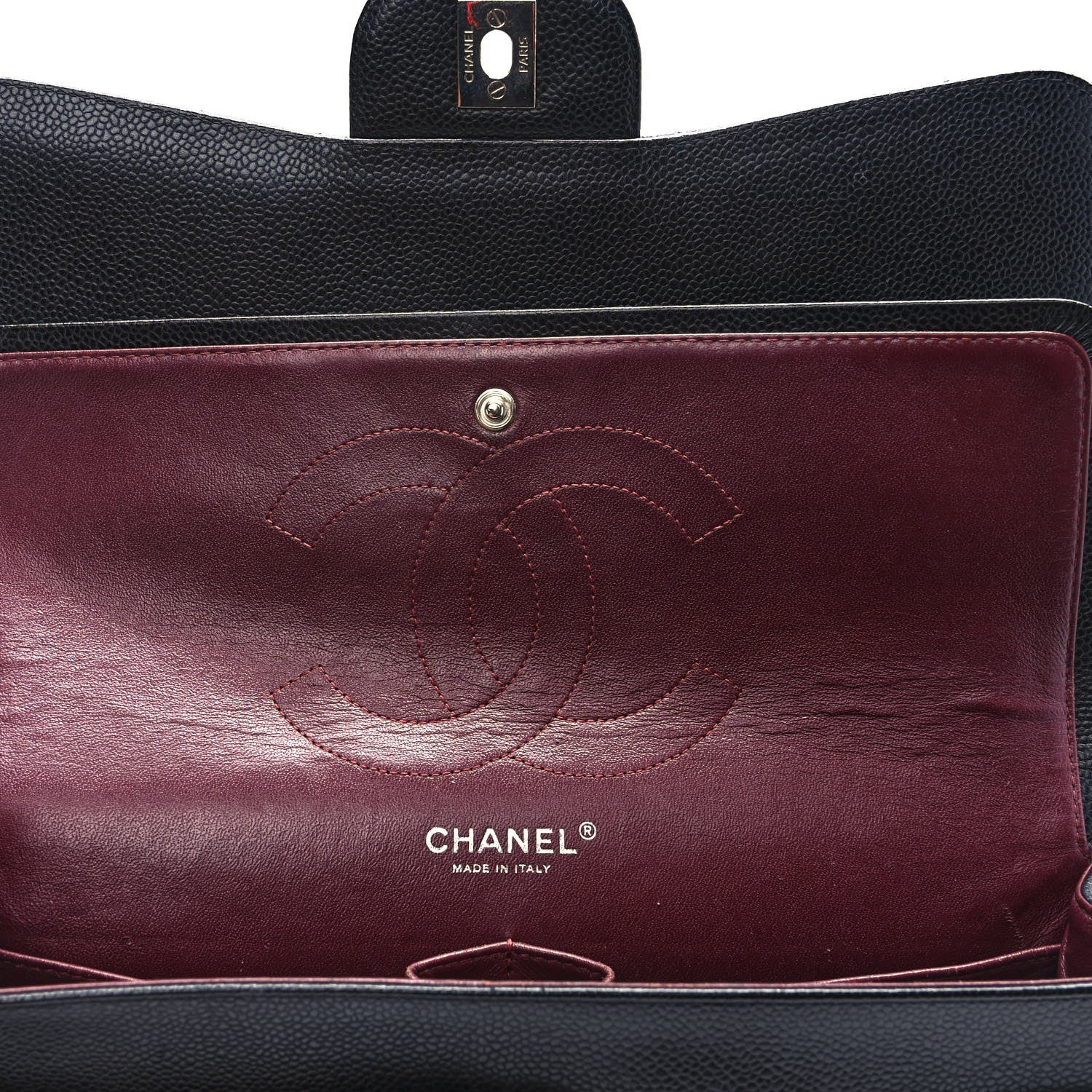 Chanel Caviar Quilted Jumbo Double Flap Black 7 of 15