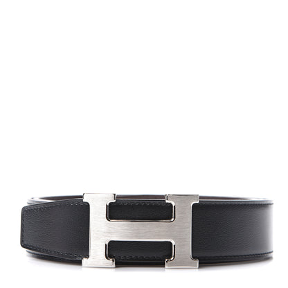 Hermes Box Togo 32mm H Belt 100 Black Chocolate 1 of 5