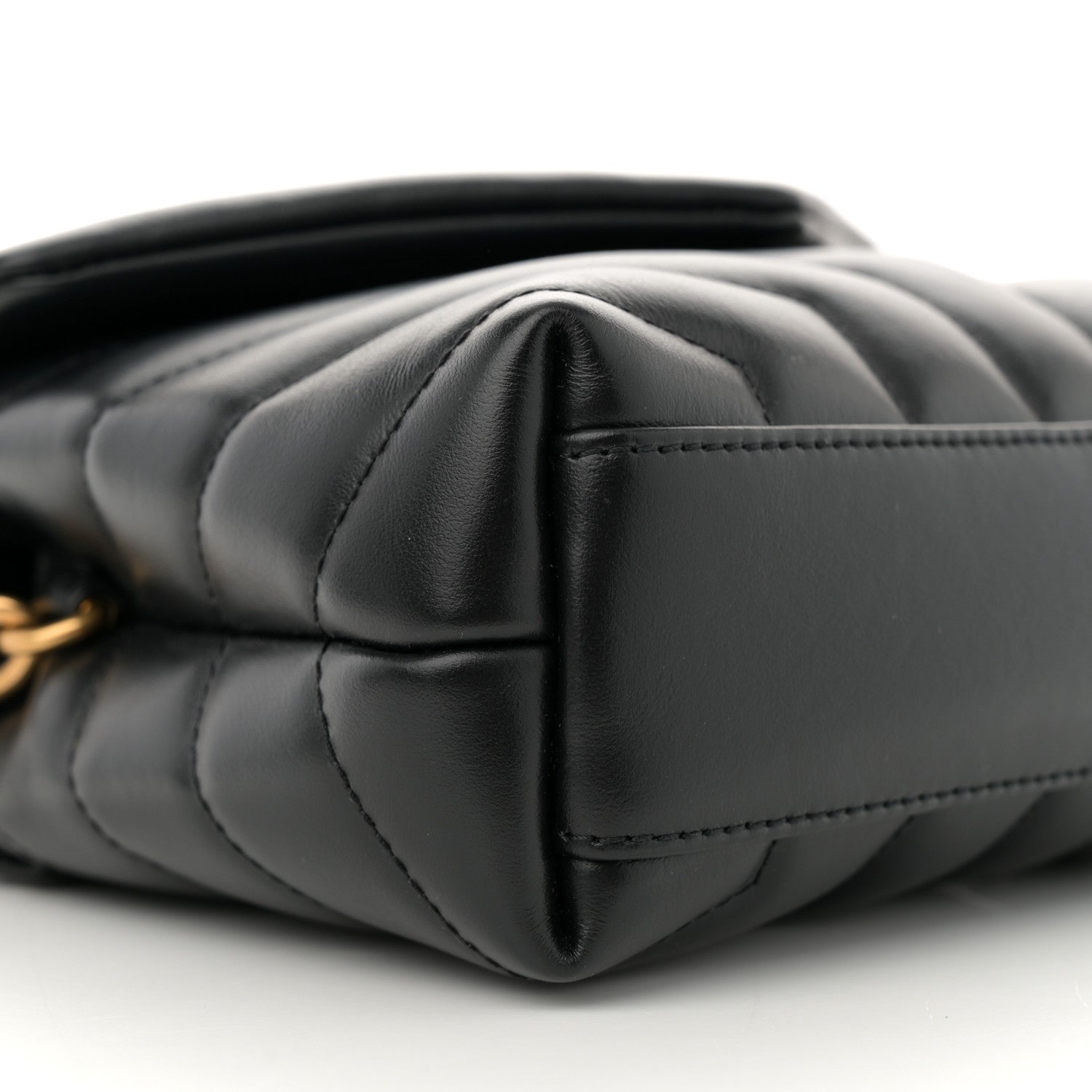 Saint Laurent Calfskin Y Quilted Monogram Toy Loulou Crossbody Bag Black 9 of 11