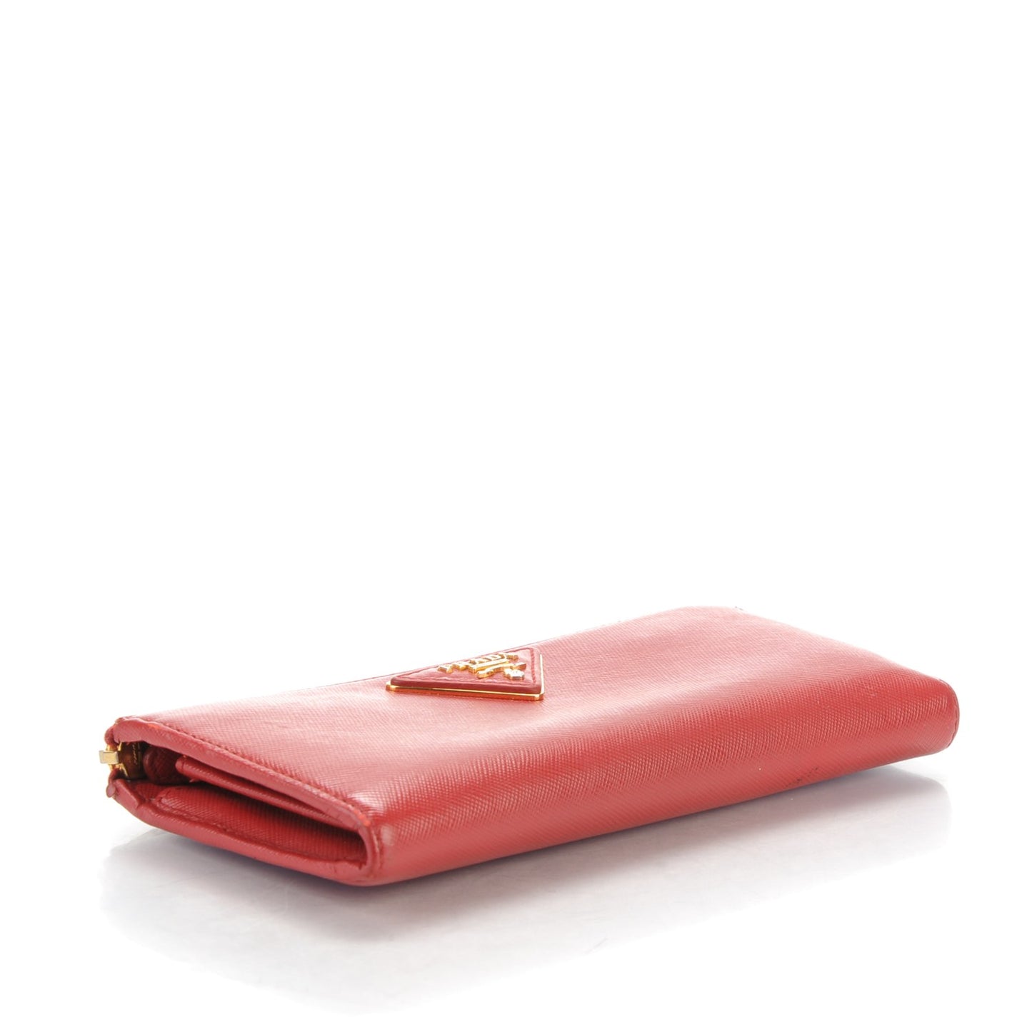 Saffiano Metal Zip Around Wallet Fuoco