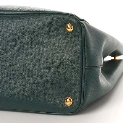 Prada Saffiano Large Galleria Double Zip Tote Smeraldo 8 of 8
