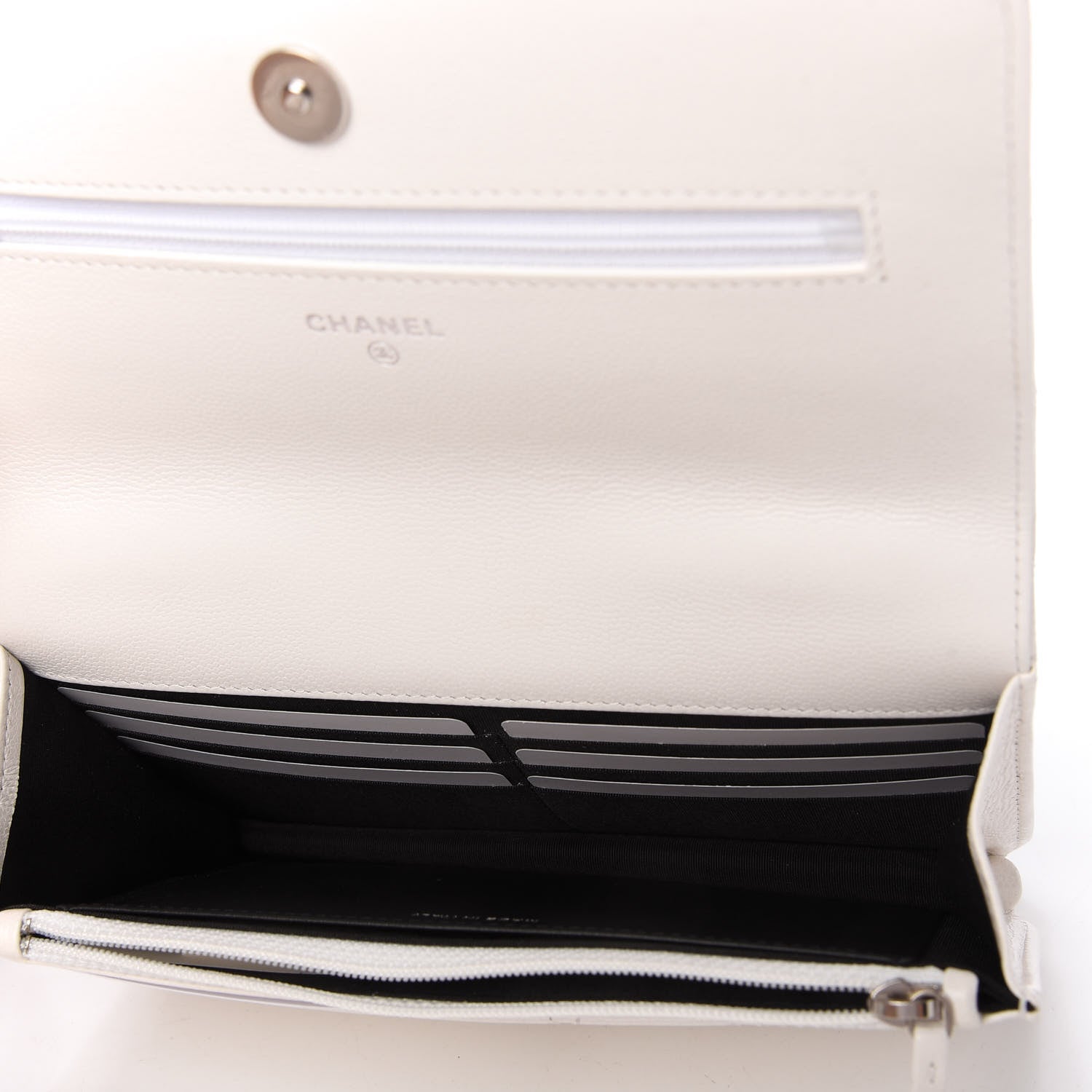 Chanel Caviar Quilted My Everything Wallet On Chain WOC White 5 of 12