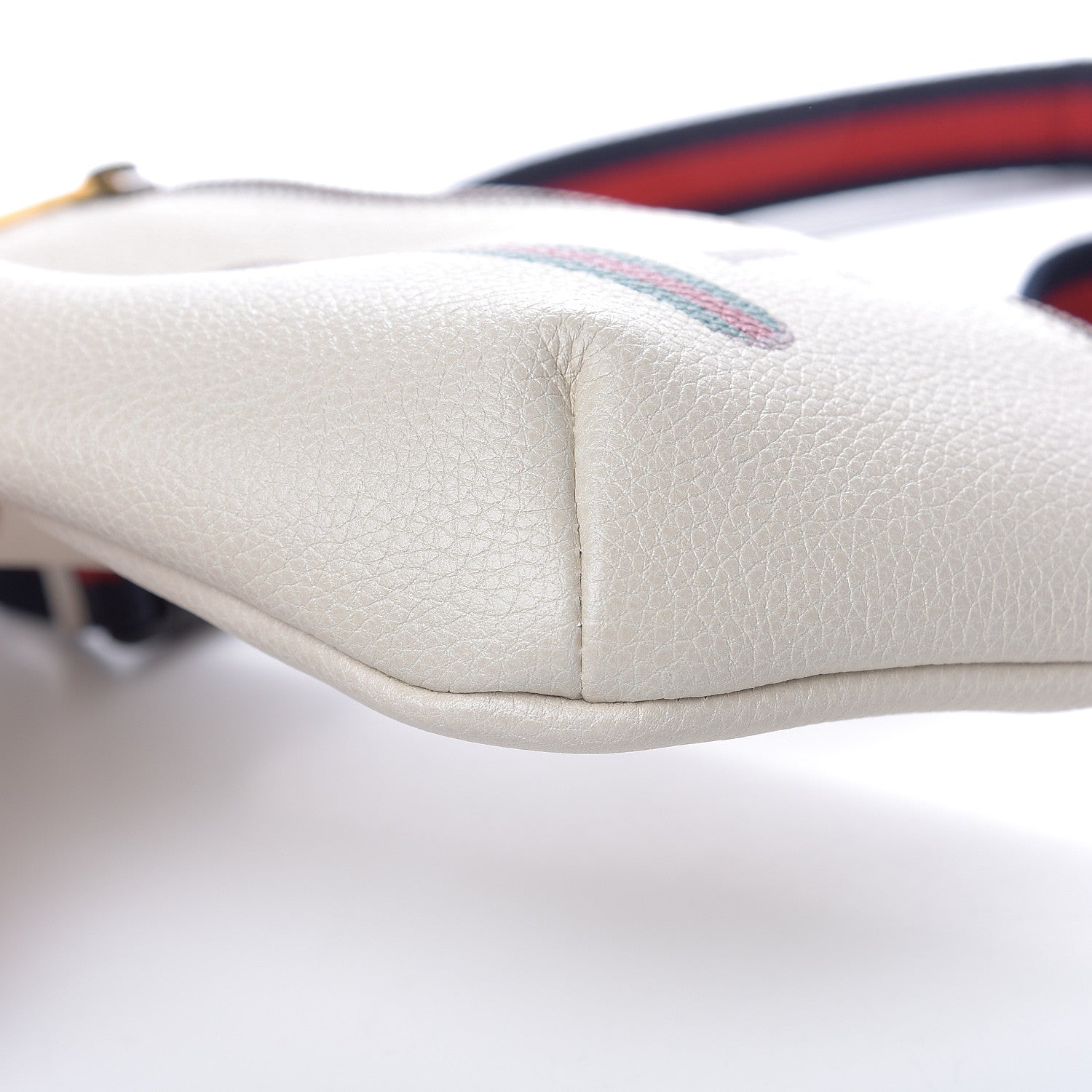 Gucci Grained Calfskin Small Logo Belt Bag White 9 of 9