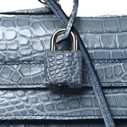 Hermes Matte Porosus Crocodile Kelly 35 Bleu Brighton 16 of 16