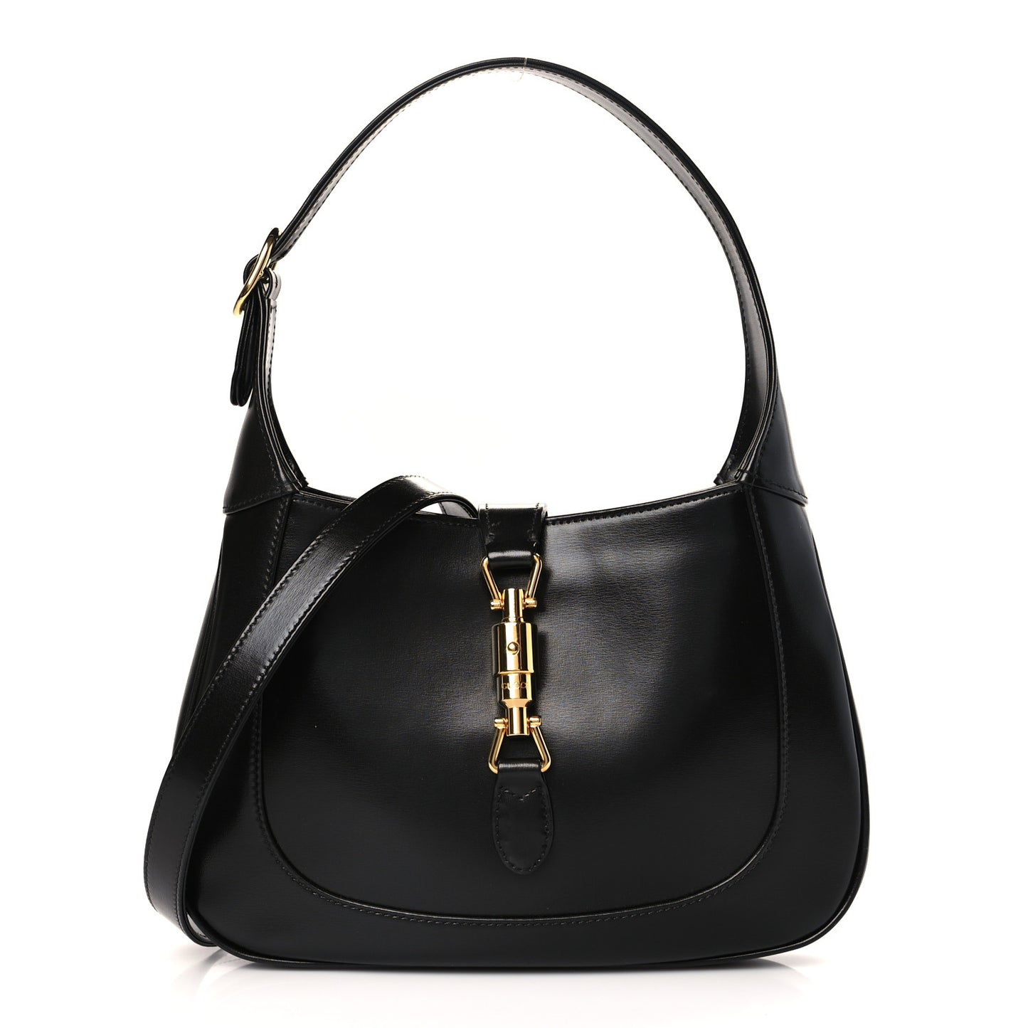 Boarded Dyana Lux Calfskin Small Jackie 1961 Hobo Black