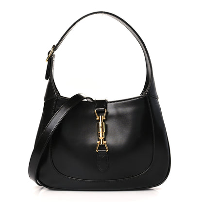 Gucci Boarded Dyana Lux Calfskin Small Jackie 1961 Hobo Black 1 of 9