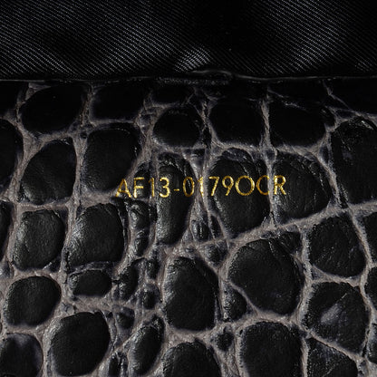 3.1 Phillip Lim 3.1 Calf Hair Crocodile Embossed Leather Medium Pashli Satchel Antique Grey Olive 7 of 10