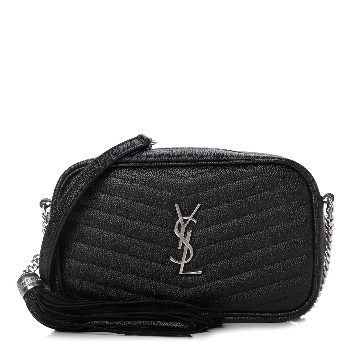Saint Laurent Grain De Poudre Matelasse Monogram Mini Lou Camera Bag Black 1 of 10