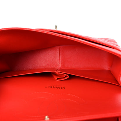 Chanel Caviar Quilted Jumbo Double Flap Red 5 of 9