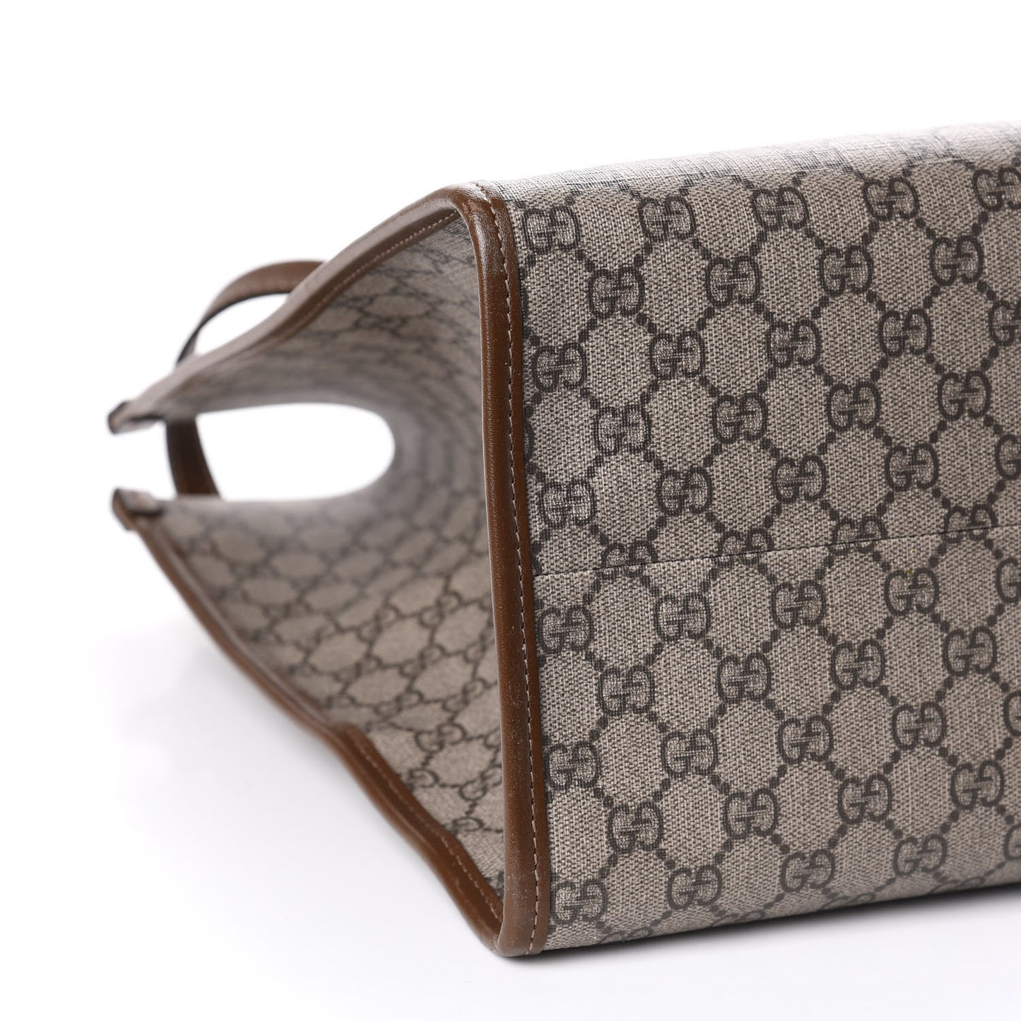 GG Supreme Monogram Fake/Not Large Retro Interlocking G Tote Bag Beige Brown Sugar